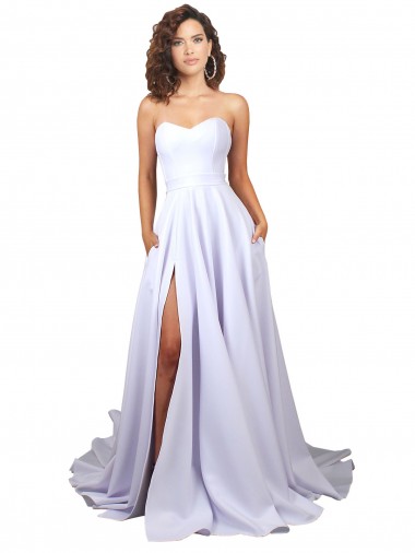 Stretch Crepe Long Sweetheart A-Line Beach Wedding Dress Stockport