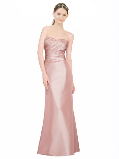 Stretch Satin Low Back Long Sweetheart A-Line Formal Evening Gown / Prom Dress / Bridesmaid Dress Stockport