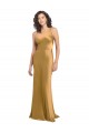 Stretch Satin Long One Shoulder A-Line Formal Evening Gown / Prom Dress / Bridesmaid Dress Stockport