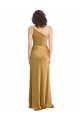 Stretch Satin Long One Shoulder A-Line Formal Evening Gown / Prom Dress / Bridesmaid Dress Stockport