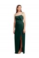 Stretch Satin Low Back Long Spaghetti Straps Column Formal Evening Gown / Prom Dress / Bridesmaid Dress Stockport