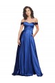 Stretch Satin Sweep Train Off the Shoulder A-Line Formal Evening Gown / Prom Dress / Bridesmaid Dress Stockport