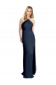 Stretch Satin Criss Cross Open Back Long Halter Neck A-Line Formal Evening Gown / Prom Dress / Bridesmaid Dress Stockport