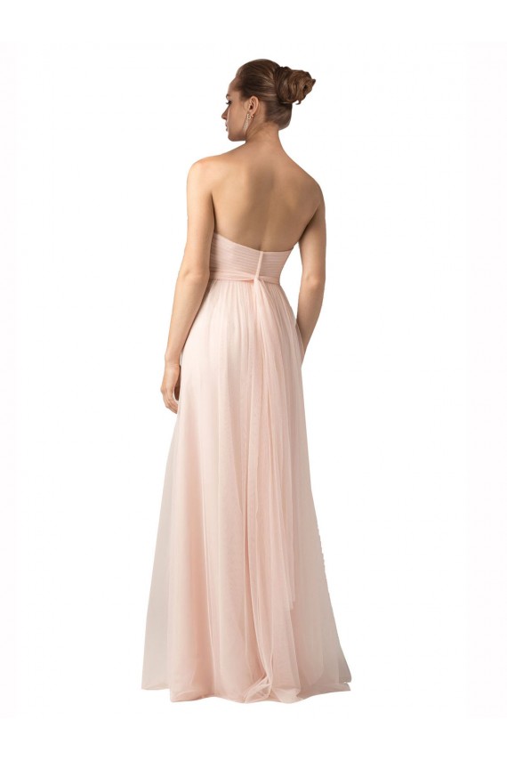 Tulle Long Sweetheart Nude A-Line Bridesmaid Dress / Evening Dress Stockport