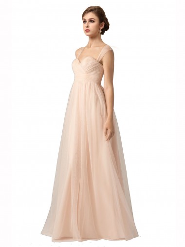 Tulle Long Sweetheart A-Line Bridesmaid Evening Gowns Stockport