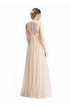 Tulle & Lace Long Bateau Neck Ivory A-Line Bridesmaid Dress Stockport