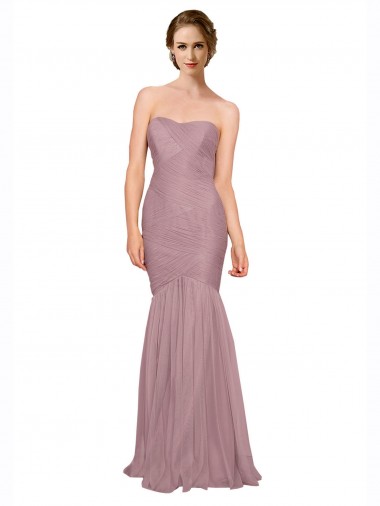 Tulle Long Sweetheart Mermaid Bridesmaid Dress Stockport