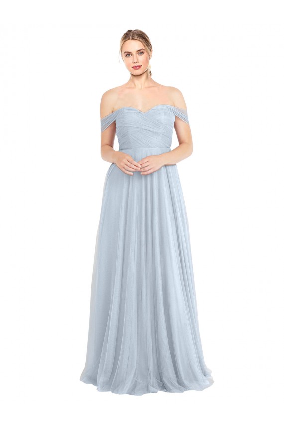Tulle Long Off the Shoulder A-Line Evening Dress / Bridesmaid Dress Stockport