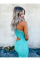 Velvet Sequin Sweep Train One Shoulder Mermaid Prom Dresses Stockport