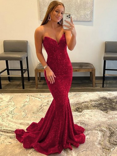 Velvet Sequin Sweep Train Sweetheart Sheath Prom Dress Stockport