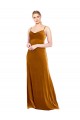 Stretch Velvet Long Spaghetti Straps A-Line Prom Dress / Bridesmaid Dress Stockport