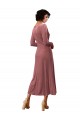 Stretch Velvet Midi Length V-Neck A-Line Black Tie Prom Dress / Bridesmaid Dress Stockport